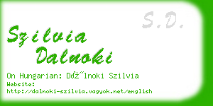 szilvia dalnoki business card